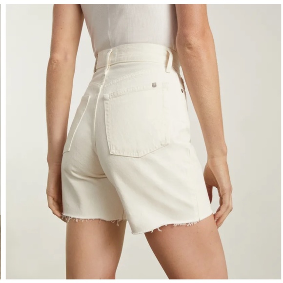 NWT EVERLANE - THE WAY-HIGH JEAN SHORT - BONE - Picture 2 of 4